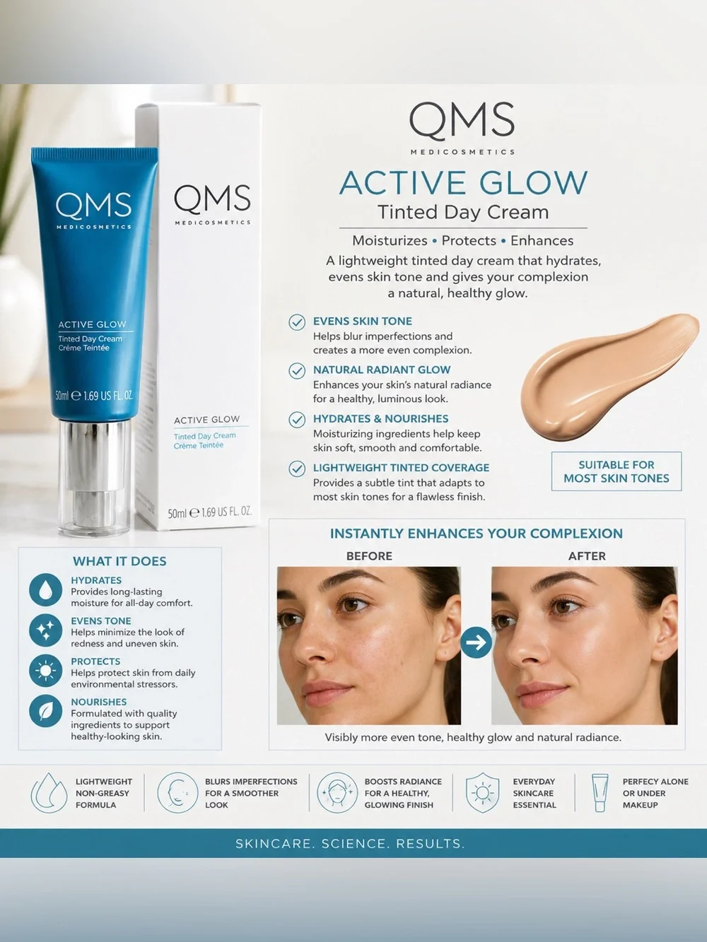 QMS Medicosmetics Active Glow Tinted Day Cream